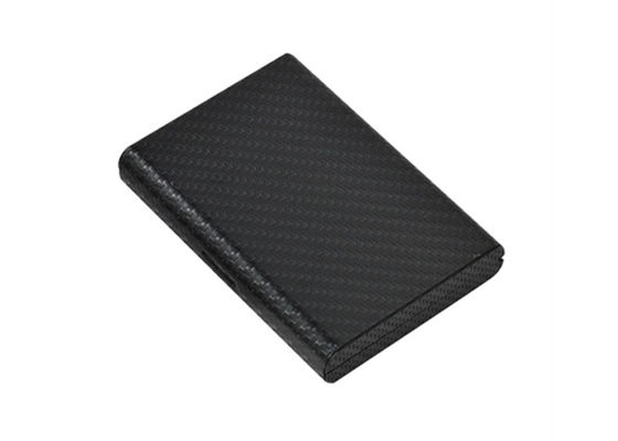 کیف پول RFID مسدود کننده چرم آلومینیومی سازمان دهنده کارت اعتباری فیبر کربن