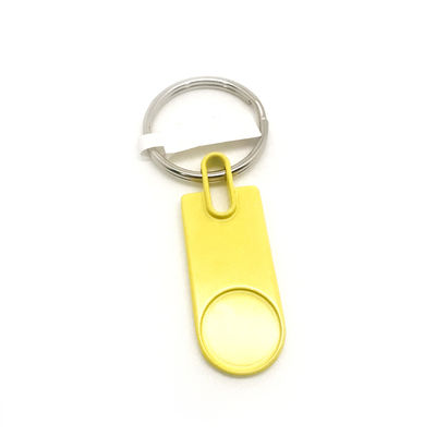 نگهدارنده کلید زنجبیل فلزی آلیاژ روی رنگ زرد 19x79x6mm