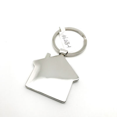 OEM زنک آلیاژ Keychains 44x75x6mm رنگ نقره ای