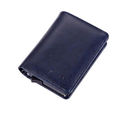 کیف پول کلاسیک و پیچیده دارنده کارت PU / آلومینیوم 8 تا 10 کارت با قفل مغناطیسی را سازماندهی می کند