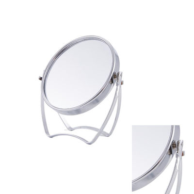 آینه میز آرایشی لوکس 360 درجه قابل چرخش 1X / 2X با پایه چرم قابل تنظیم PU