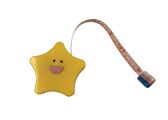 هدایای تبلیغاتی Plastic Tailor Soft Tape Measure for Body Cute Star 14mm ضخیم
