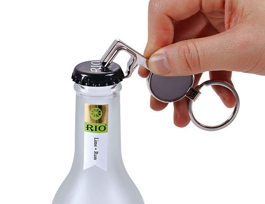 Key Shape شخصی سازی شده درب بازکن بطری فلزی جاکلیدی نقره ای وینتاژ
