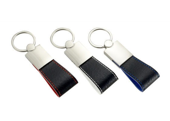 جا کلیدی چرمی PU Sector Logo Debossing Logo Alloy Zinc Holder Key