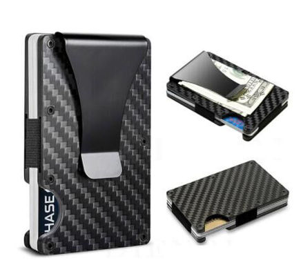 قیمت خوب آلومینیوم PU دارنده کارت اعتباری کیف پول سازمان دهنده مسدود کننده RFID برای 8 تا 10 کارت آنلاین