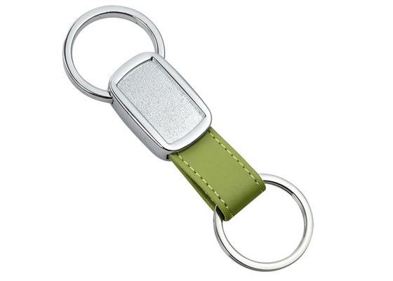 قیمت خوب جا کلیدی چرم شخصی سازی شده اپوکسی Doming 10 میلی متری جا کلیدی فلزی نوار برجسته آنلاین